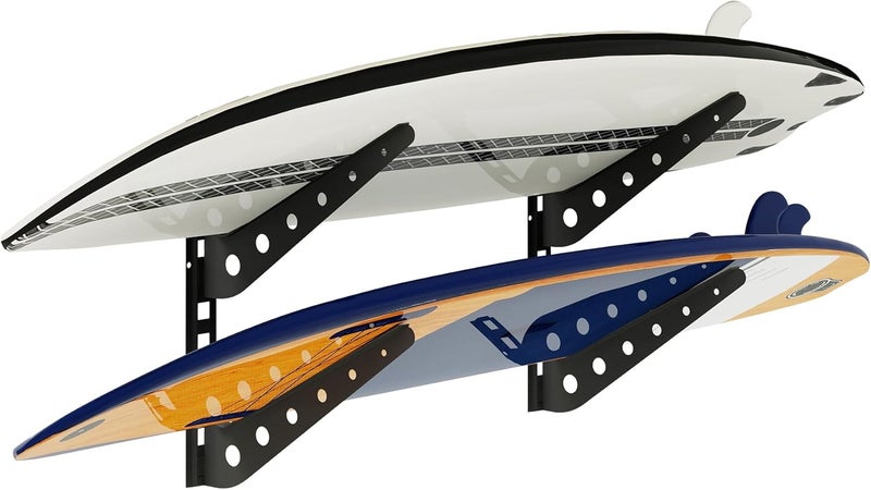 Neorexon 2/3/4/6 Board Horizontal Surfboard Rack, Adjustable Surfboard Wall Mount Display, Surfboard Wall Rack Board Storage Mount System at Home and Garage - Image 1